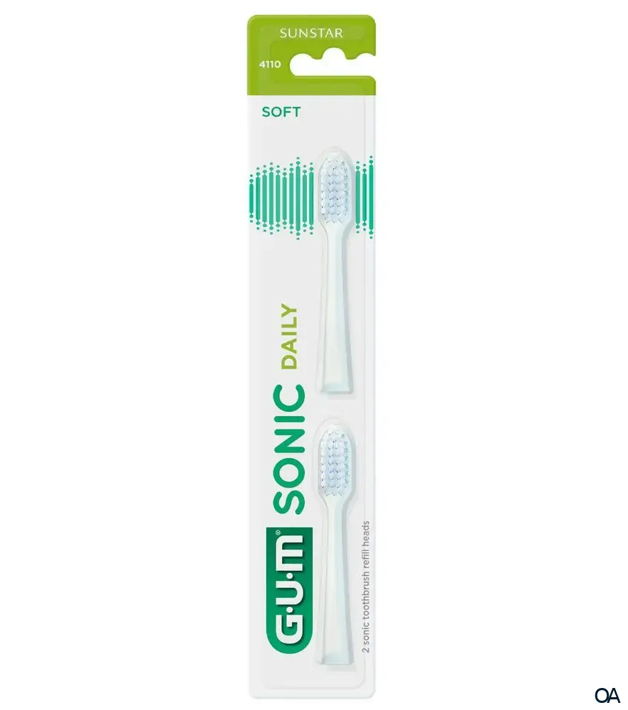 GUM® SONIC DAILY Ersatzbürstenköpfe - Weiss GUM® SONIC DAILY Ersatzbürstenköpfe - Weiss