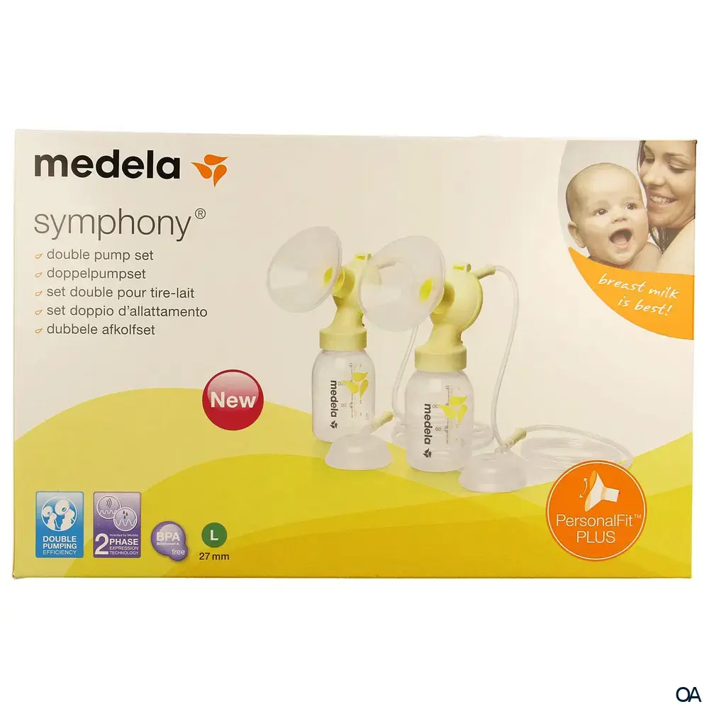 Medela Symphony® Doppelpumpset mit PersonalFit Plus Brusthaube Größe L - 27 mm