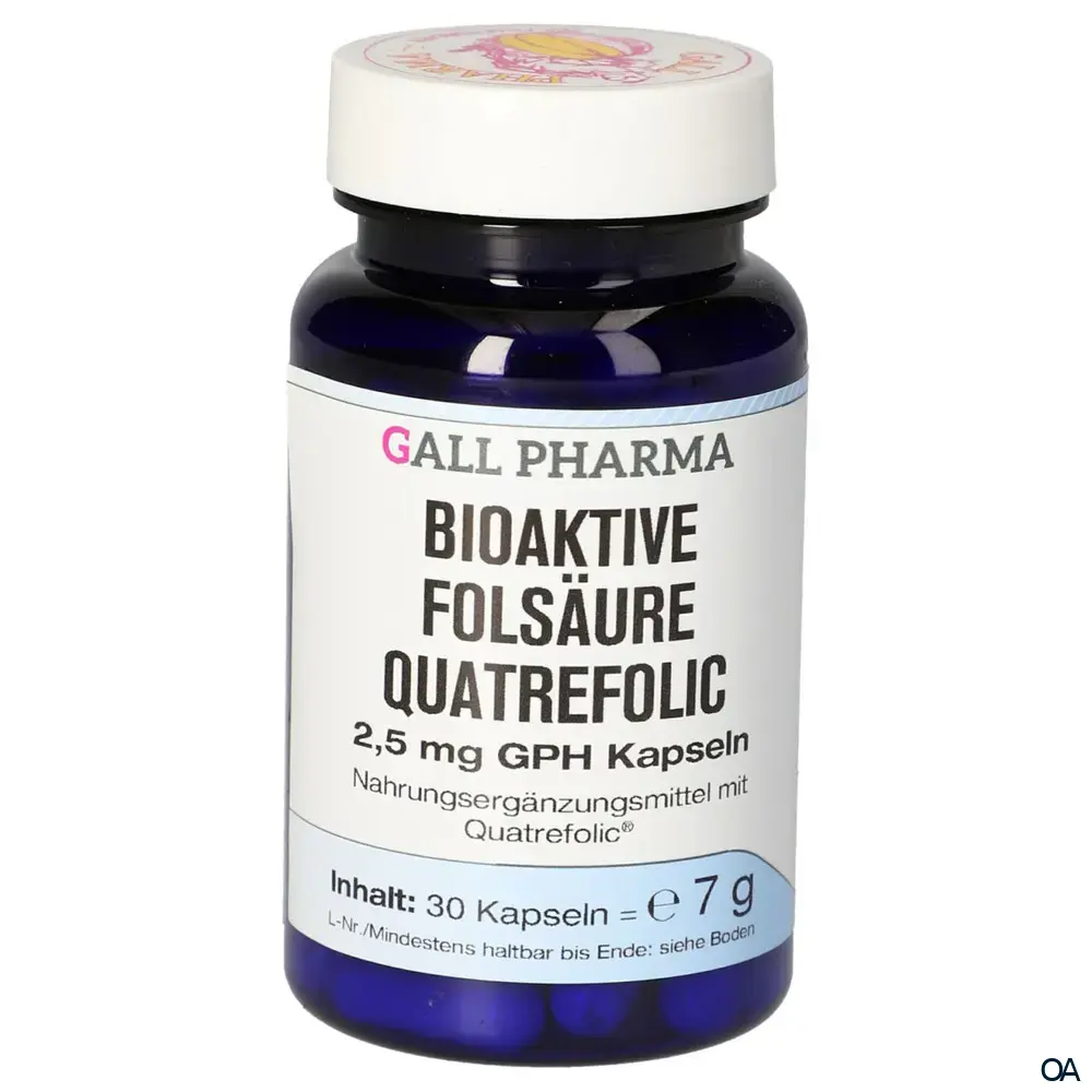 Gall Pharma Bioaktive Folsäure Quatrefolic 2,5 mg Kapseln Gall Pharma Bioaktive Folsäure Quatrefolic 2,5 mg Kapseln