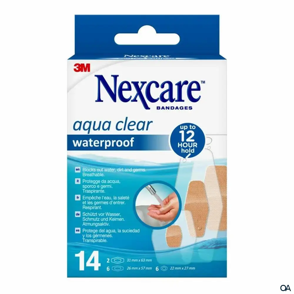 3M Nexcare™ Aqua Clear Waterproof Pflaster, Assortiert 3M Nexcare™ Aqua Clear Waterproof Pflaster, Assortiert