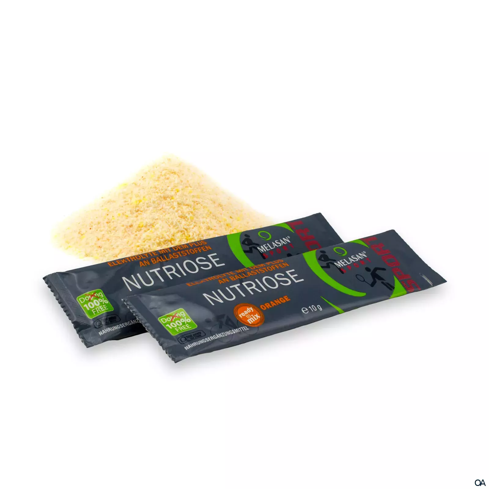 Melasan Sport Sportgetränk mit Nutriose Pulver-Sticks Orange 10 g