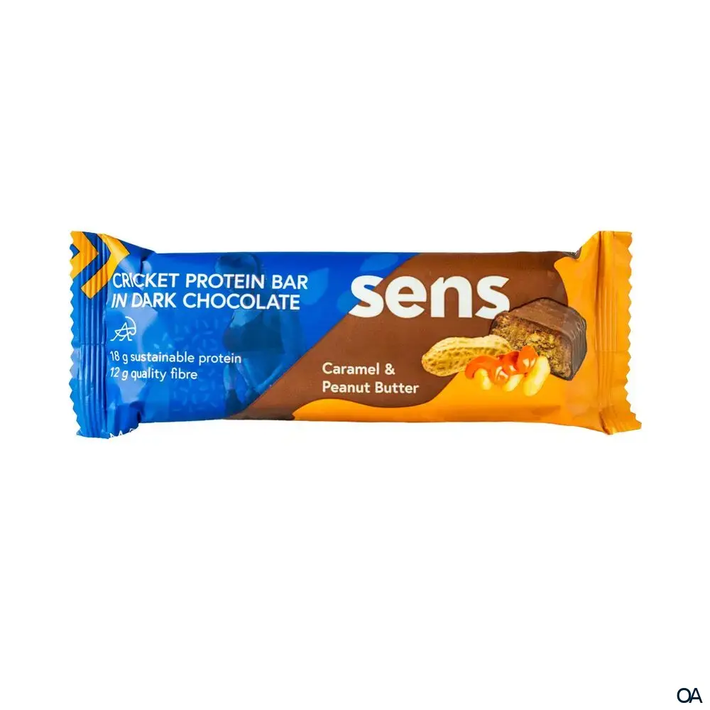 SENS Proteinriegel in dunkler Schokolade - Karamell & Erdnussbutter
