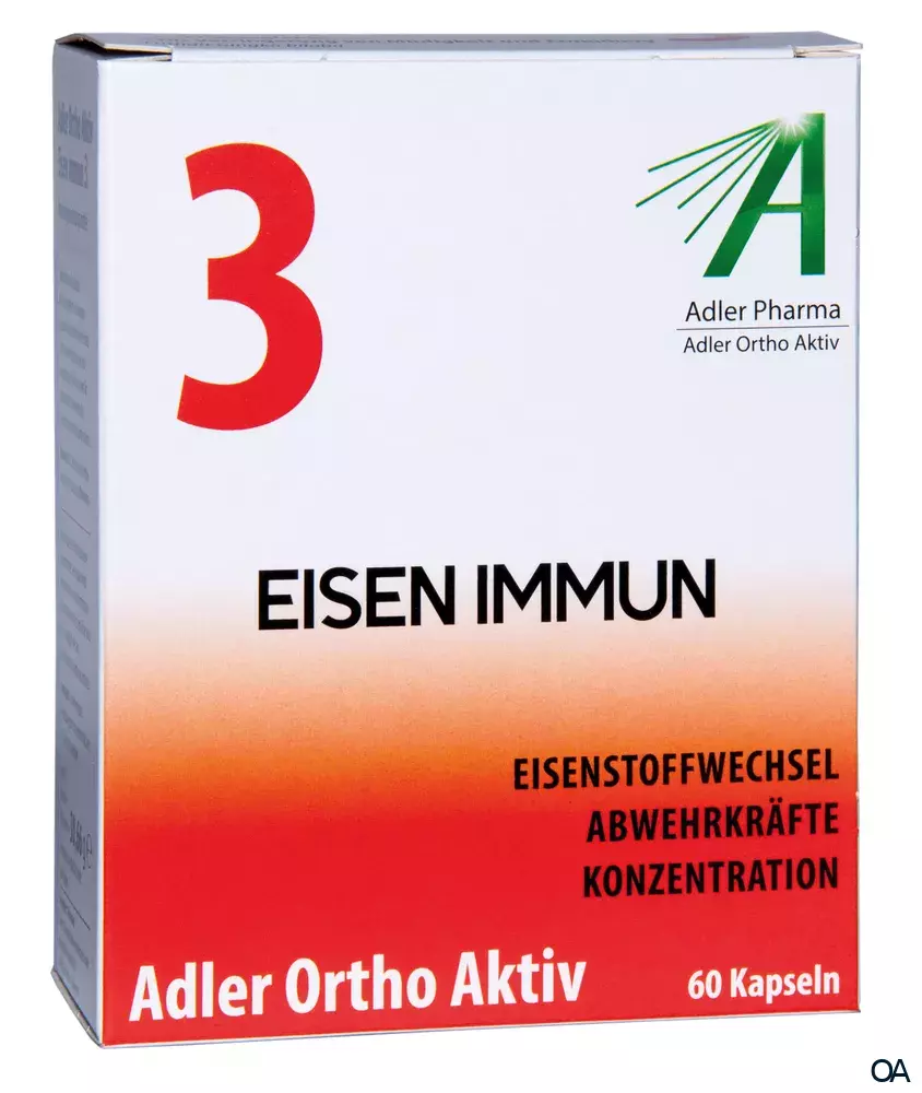 Adler Ortho Aktiv Nr. 3 Eisen Immun Kapseln Adler Ortho Aktiv Nr. 3 Eisen Immun Kapseln