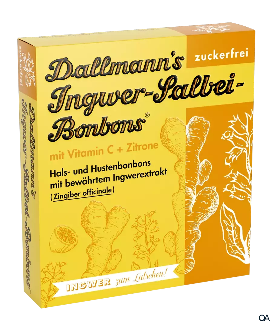 Dallmannn Ingwer-Salbei-Bonbons