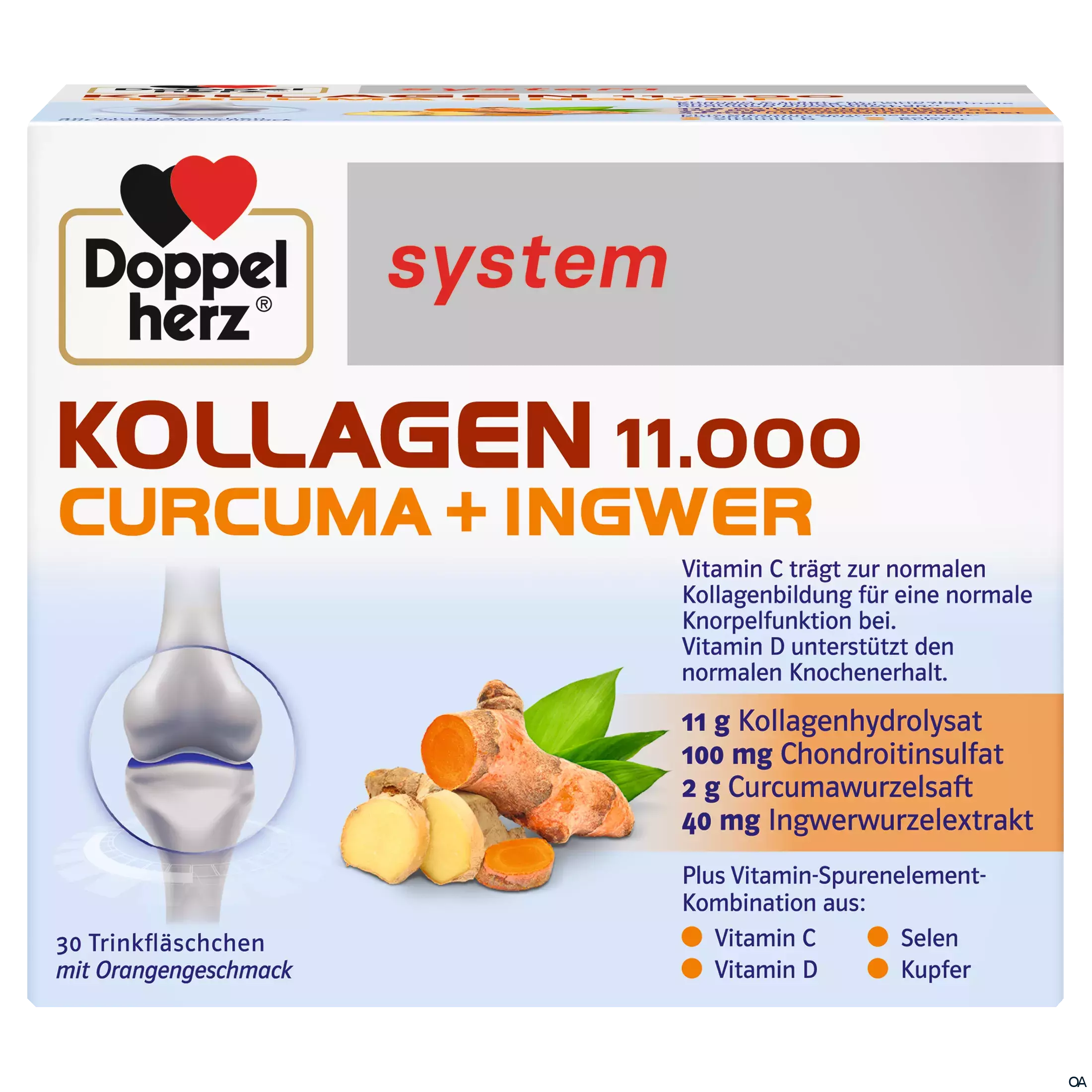 Doppelherz system KOLLAGEN 11.000 CURCUMA + INGWER Trinkfläschchen