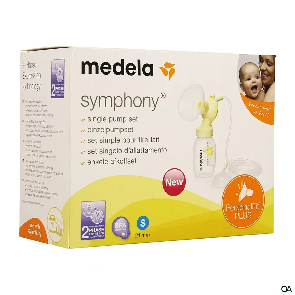 Medela Symphony® Einzelpumpset mit PersonalFit Brusthaube Größe S - 21 mm