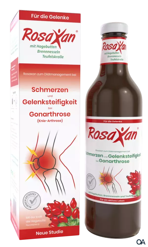 RosaXan® Saft 750 ml + Vitamin D Tabletten 20 Stück