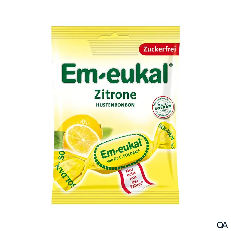 Em-eukal Zitrone Hustenbonbons, zuckerfrei