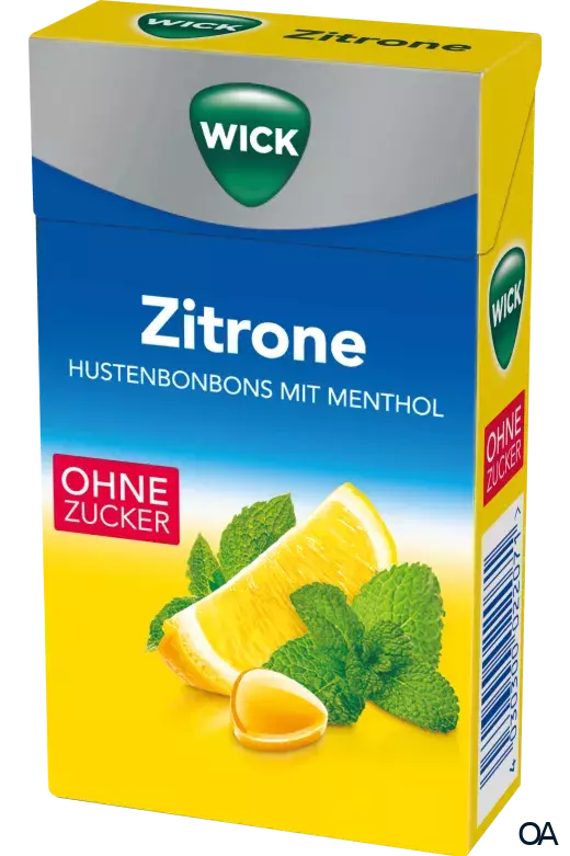 Wick Zitrone Hustenbonbons mit Menthol