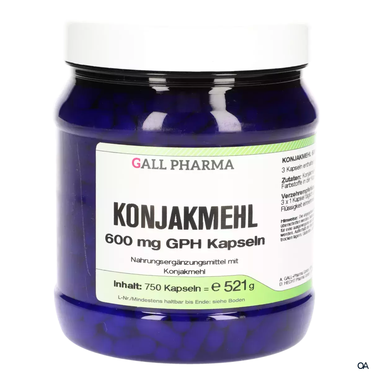 Gall Pharma Konjakmehl 600 mg Kapseln Gall Pharma Konjakmehl 600 mg Kapseln