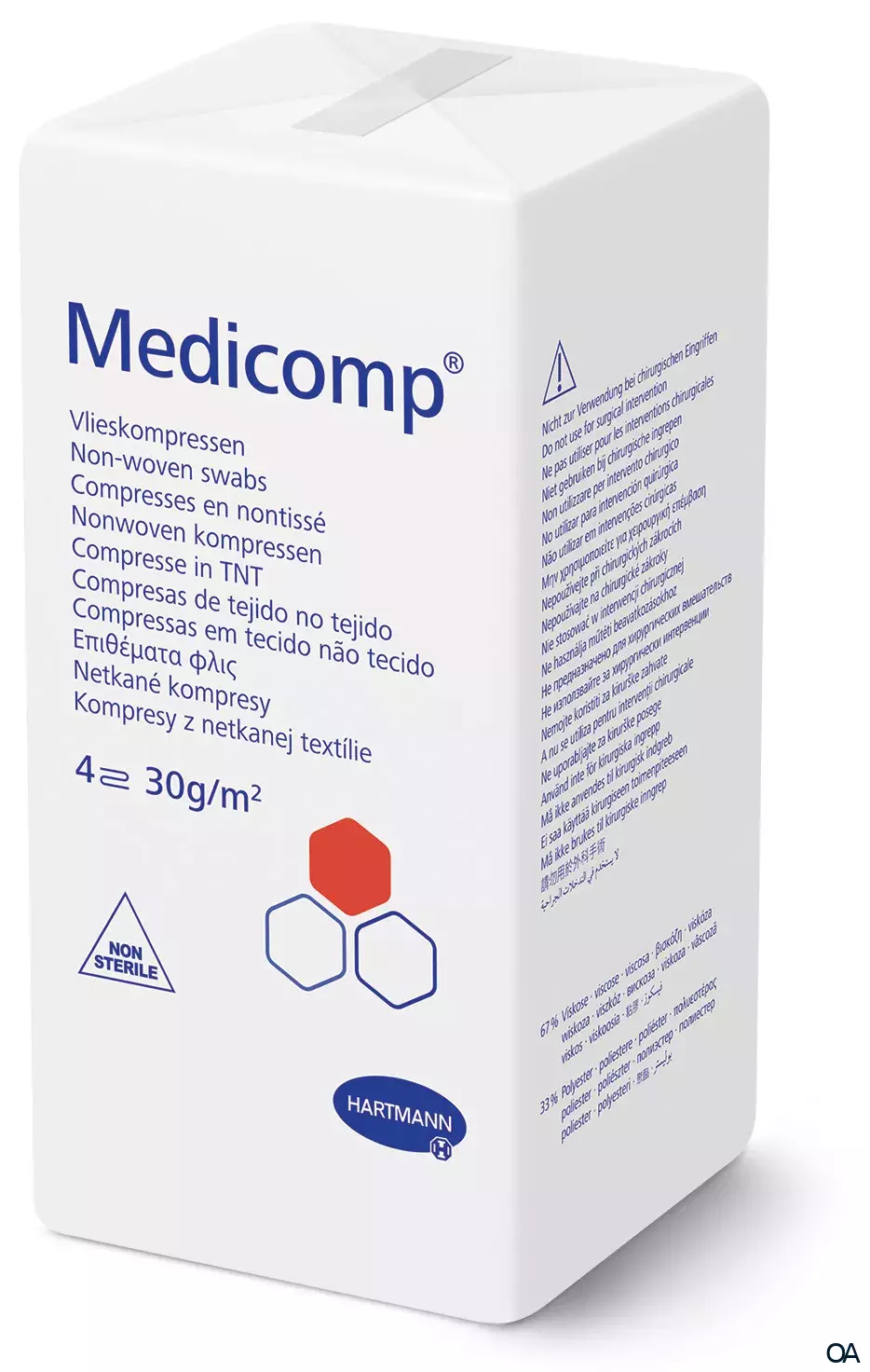 Medicomp® Vlieskompressen 4fach, unsteril, 7,5 x 7,5 cm Medicomp® Vlieskompressen 4fach, unsteril, 7,5 x 7,5 cm