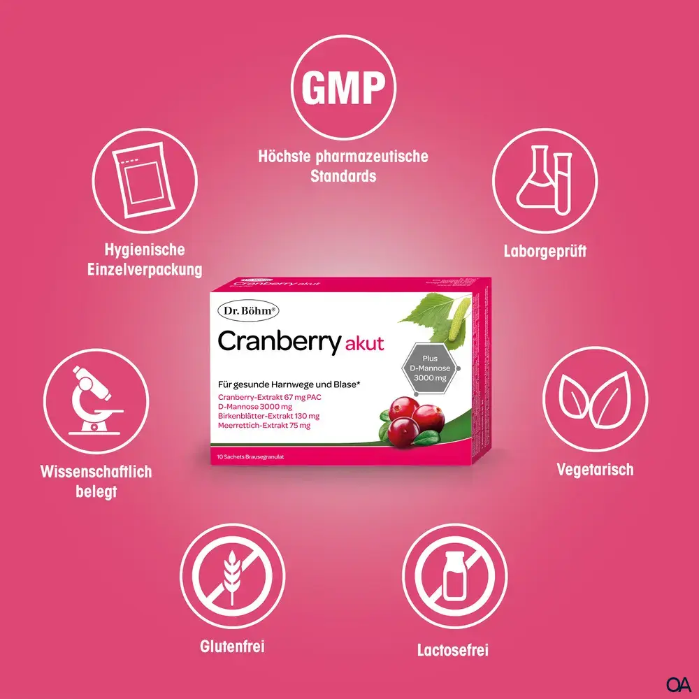 Dr. Böhm® Cranberry akut Brausegranulat