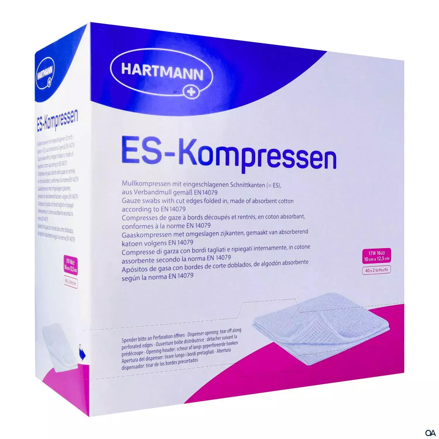 ES-Kompressen 16fach, steril, 10 x 12,5 cm, 40 x 2 Stück ES-Kompressen 16fach, steril, 10 x 12,5 cm, 40 x 2 Stück