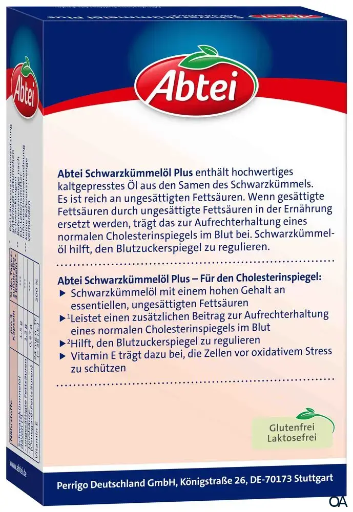 Abtei Schwarzkümmelöl Plus Kapseln