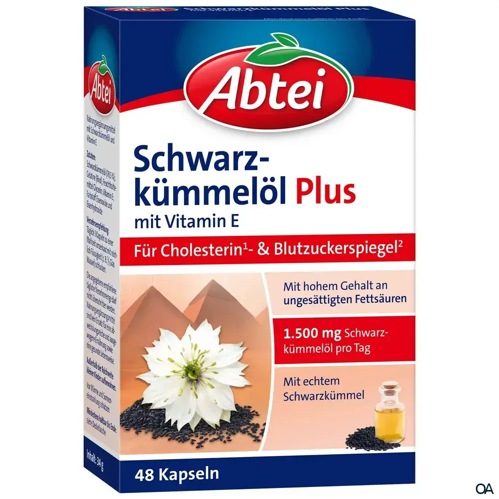 Abtei Schwarzkümmelöl Plus Kapseln