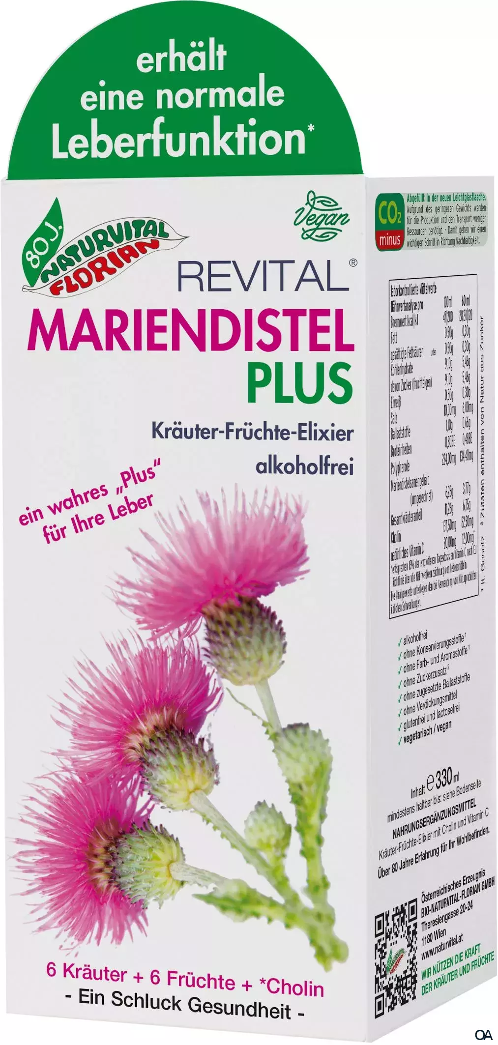 Bio Naturvital Florian Revital Mariendistel Plus Kräuter-Früchte-Elixier Bio Naturvital Florian Revital Mariendistel Plus Kräuter-Früchte-Elixier