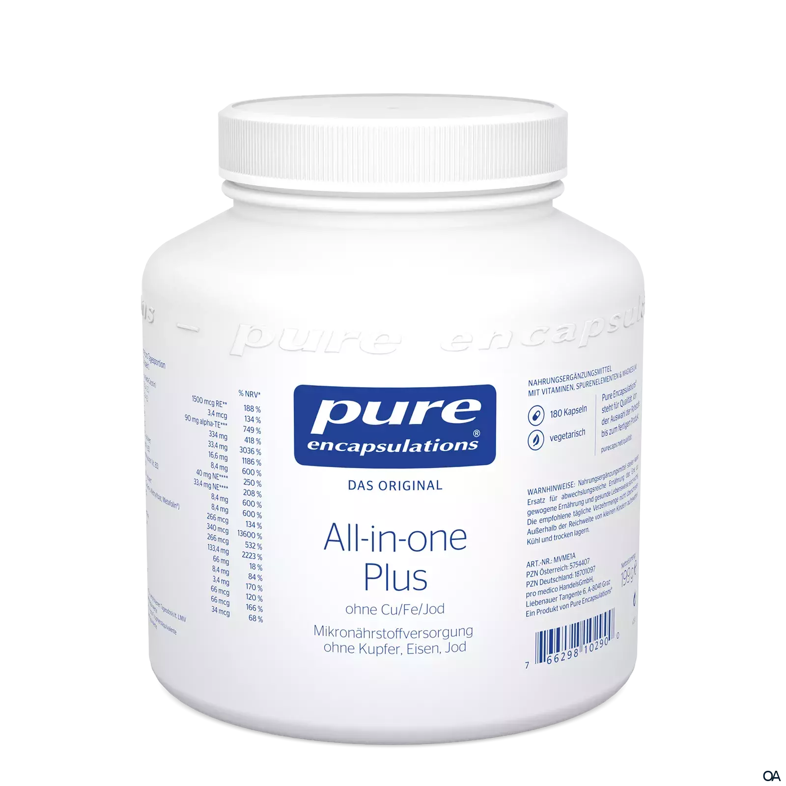 pure encapsulations® All-in-one Plus (ohne Cu/Fe/Jod) Kapseln