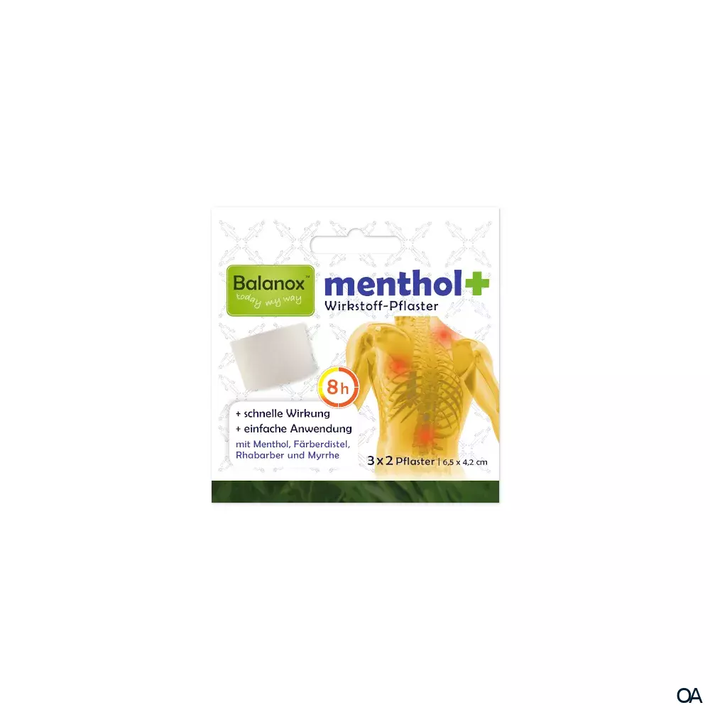 Balanox™ menthol+ Wirkstoff-Pflaster