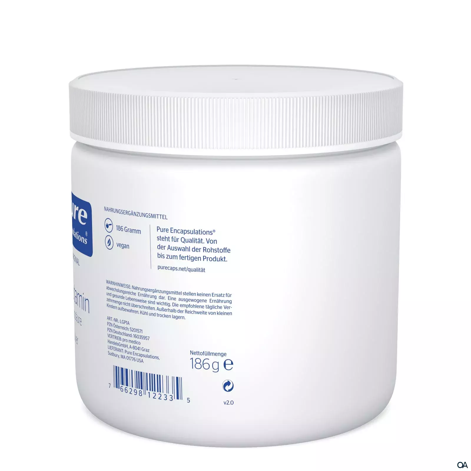 pure encapsulations® L-Glutamin Pulver