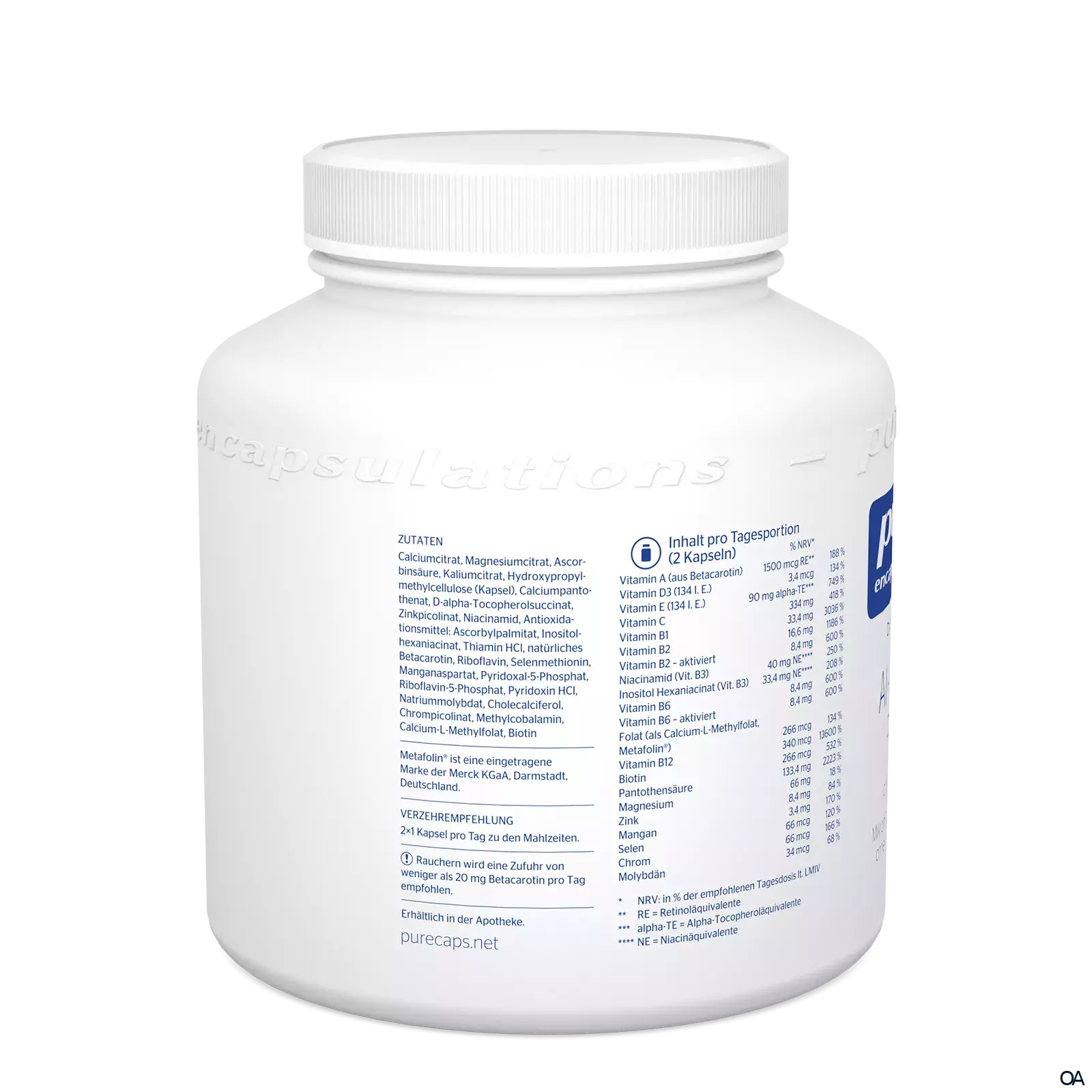 pure encapsulations® All-in-one Plus (ohne Cu/Fe/Jod) Kapseln
