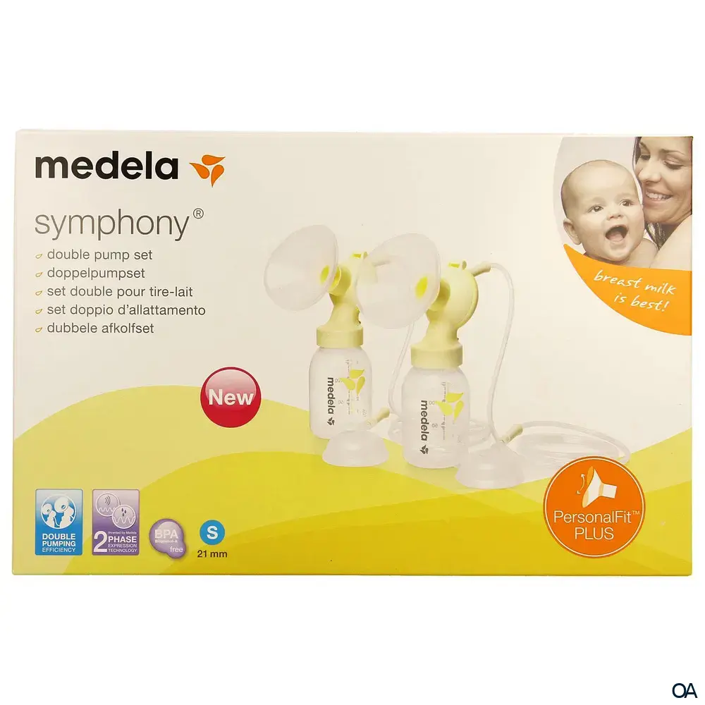 Medela Symphony® Doppelpumpset mit PersonalFit Plus Brusthaube Größe S - 21 mm