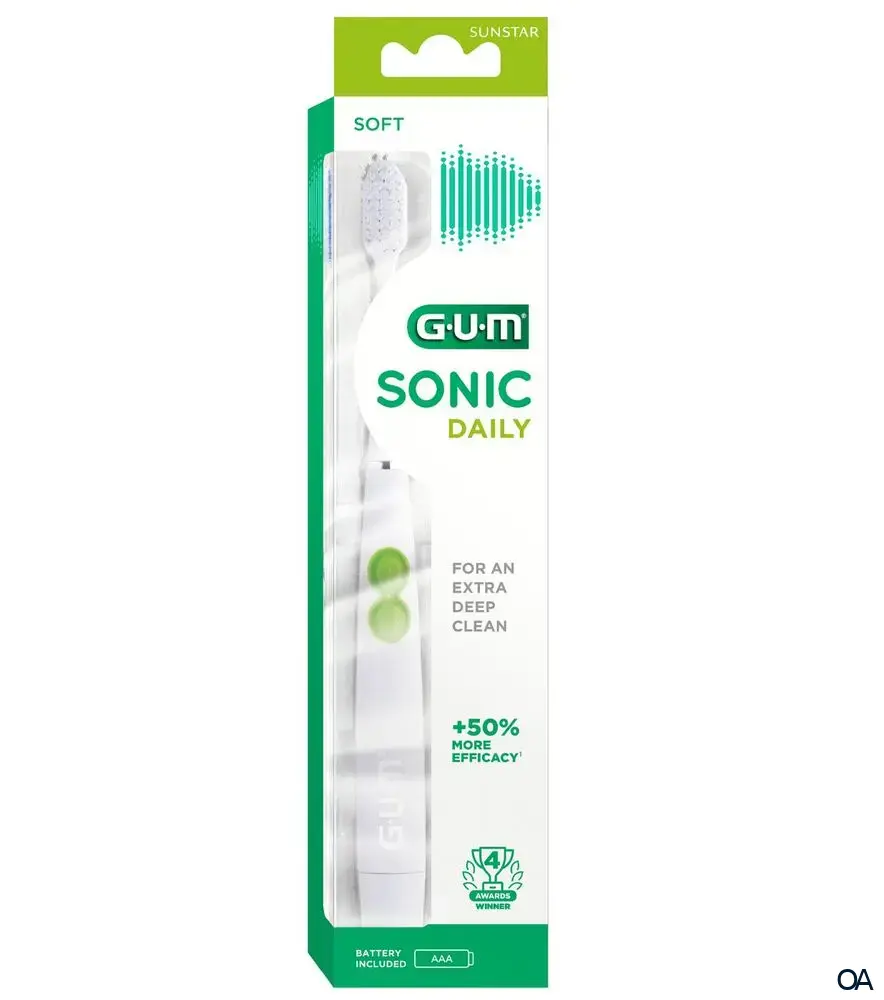GUM® SONIC DAILY Schallzahnbürste soft - Weiss
