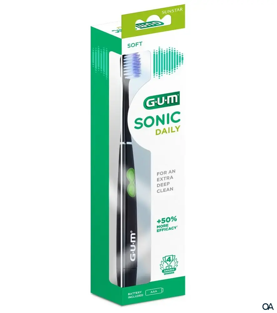 GUM® SONIC DAILY Schallzahnbürste soft - Schwarz