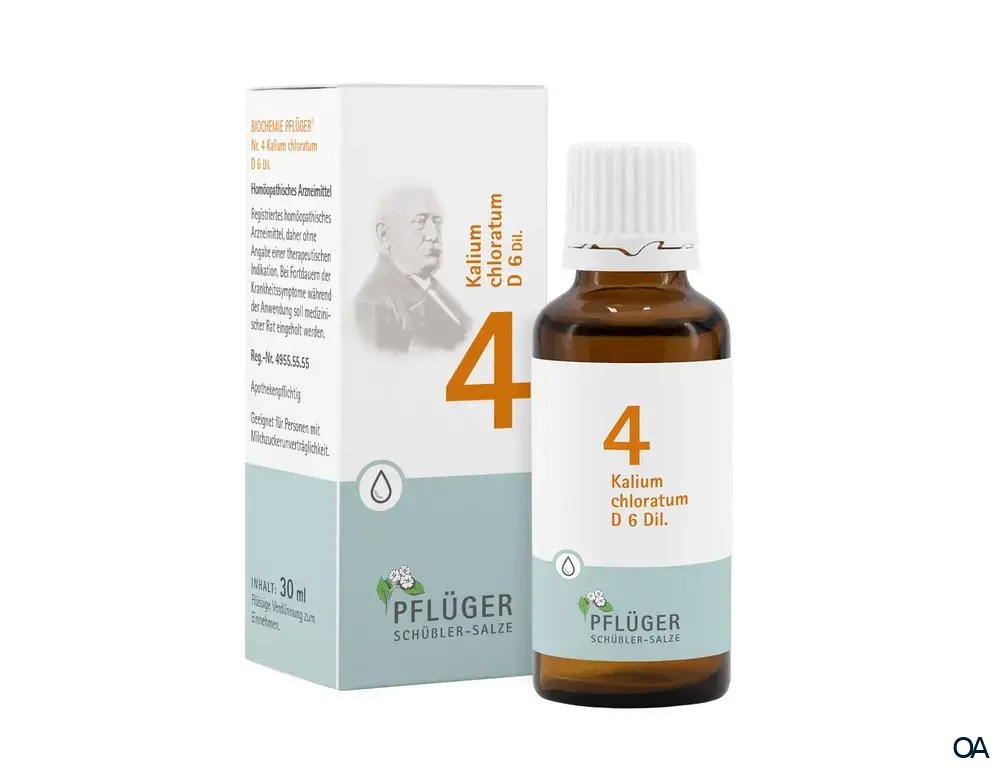 BIOCHEMIE PFLÜGER® Nr. 4 Kalium chloratum D 6 Dil. Tropfen