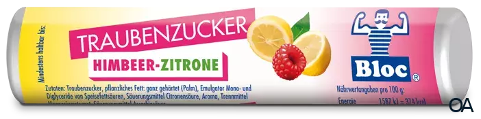 Bloc® Traubenzucker Himbeer-Zitrone Rolle Bloc® Traubenzucker Himbeer-Zitrone Rolle