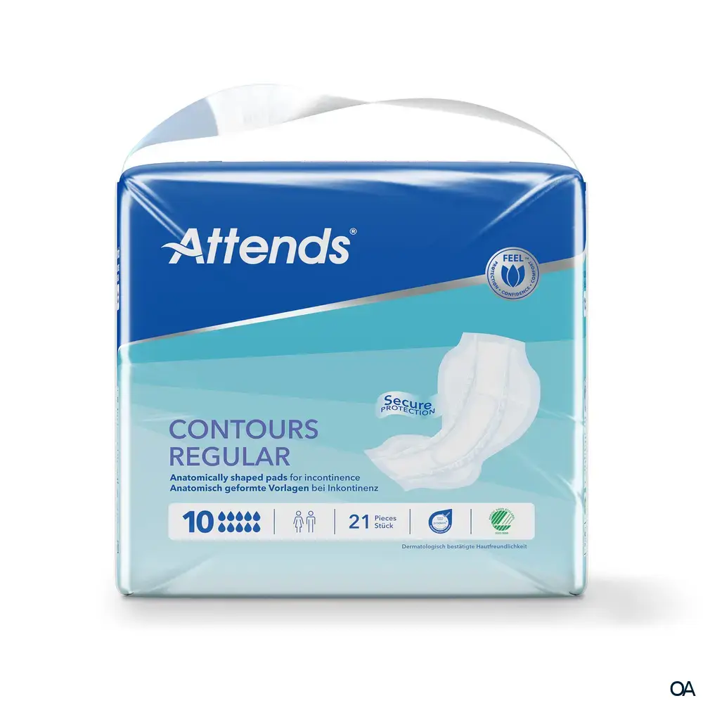 Attends Contours Regular 10 - Inkontinenzvorlagen