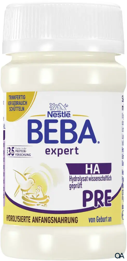 Nestlé Beba HA Pre Anfangsmilch von Geburt an, trinkfertig 90 ml Nestlé Beba HA Pre Anfangsmilch von Geburt an, trinkfertig 90 ml