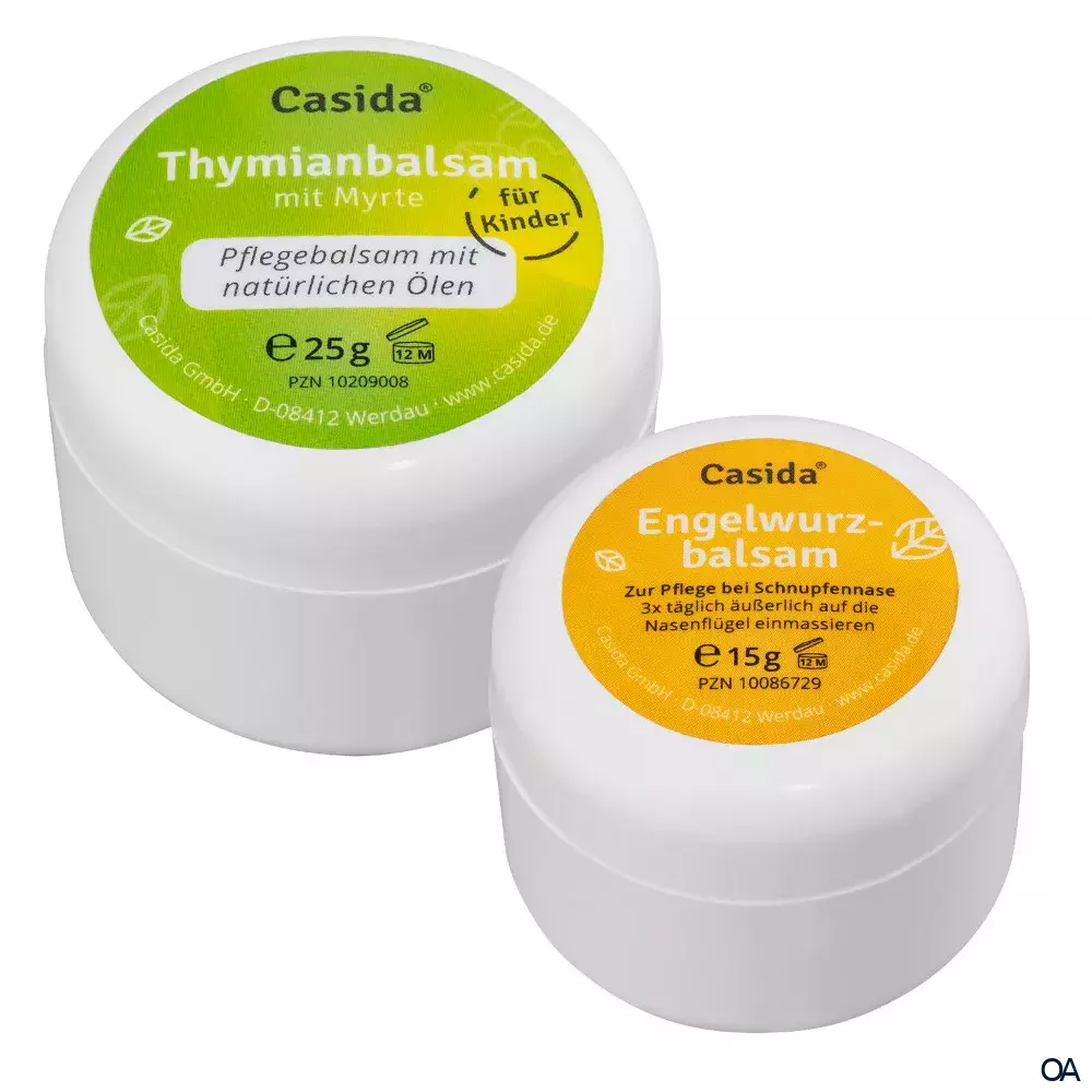 Casida Set Engelwurz- & Thymianbalsam mit Myrte für Kinder Casida Set Engelwurz- & Thymianbalsam mit Myrte für Kinder
