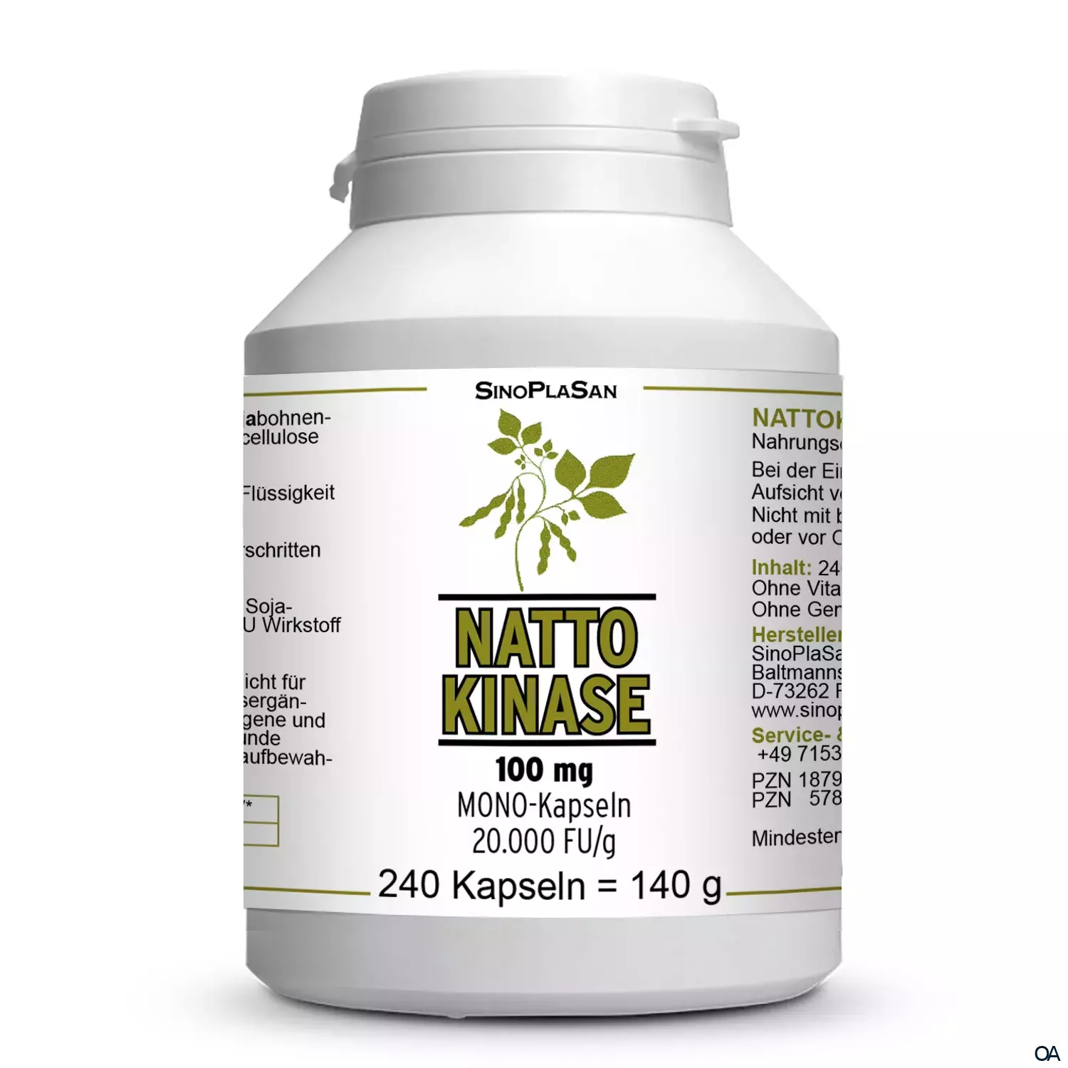 Sinoplasan Nattokinase 100 mg MONO Kapseln Sinoplasan Nattokinase 100 mg MONO Kapseln