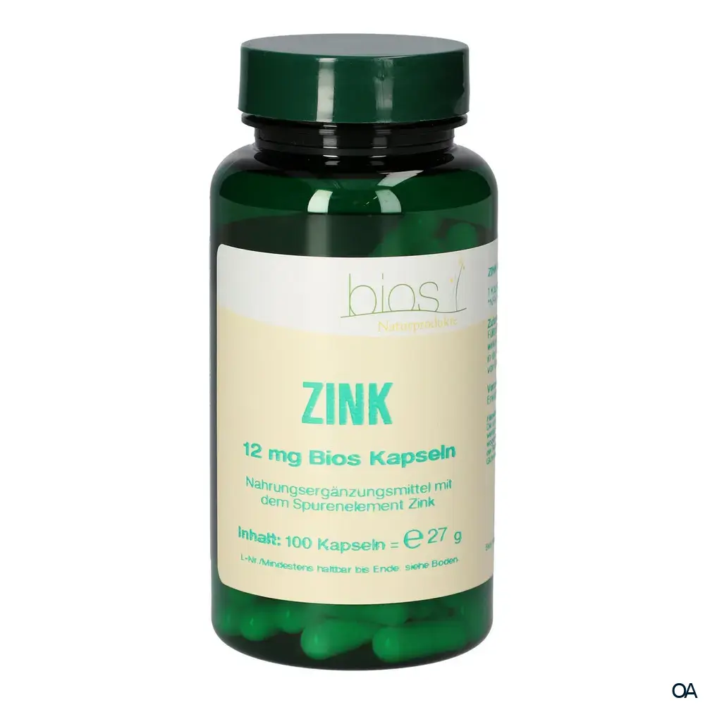 Bios Zink 12 mg Kapseln