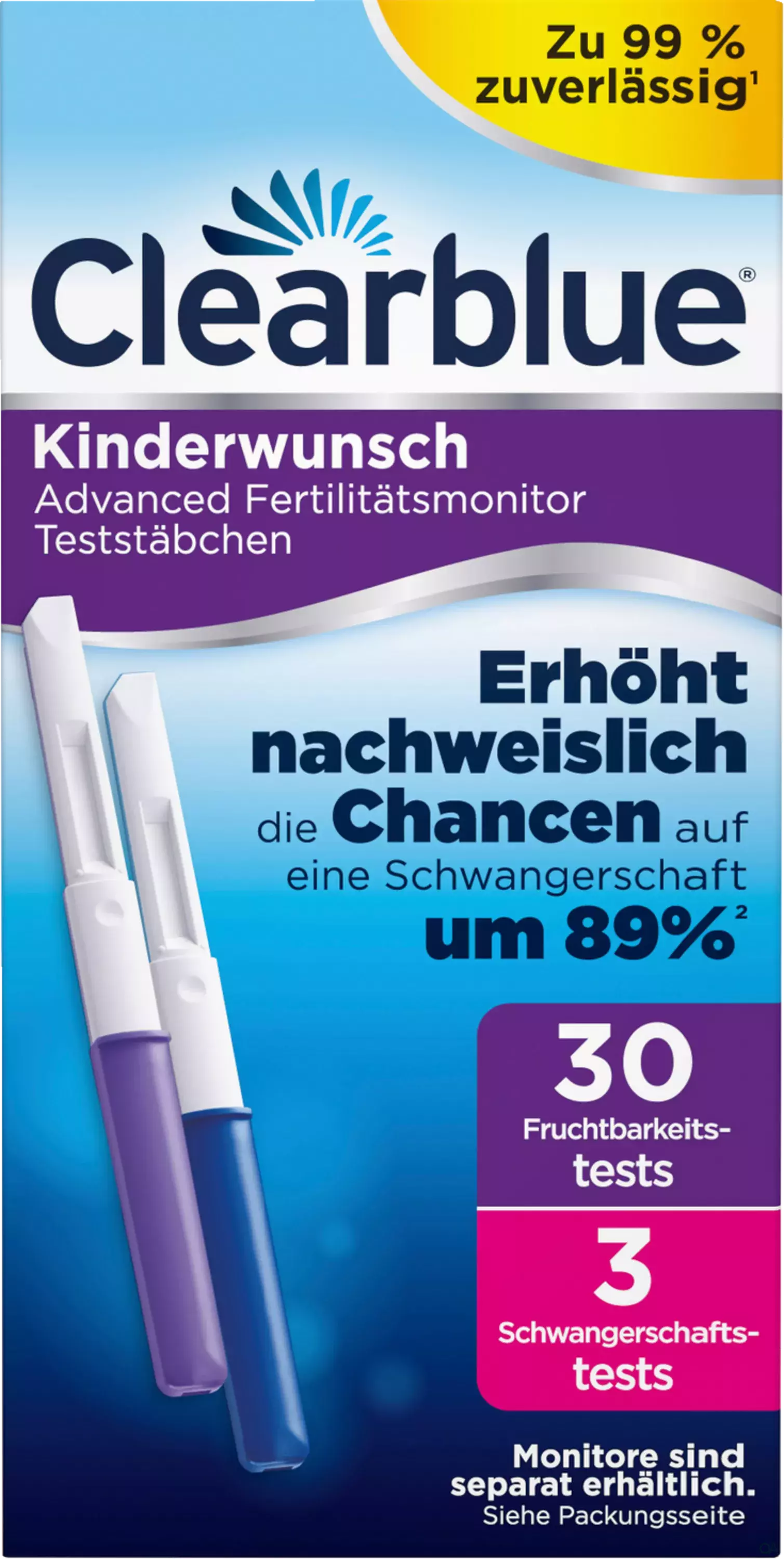 Clearblue Kinderwunsch Advanced Fertilitätsmonitor Teststäbchen Clearblue Kinderwunsch Advanced Fertilitätsmonitor Teststäbchen