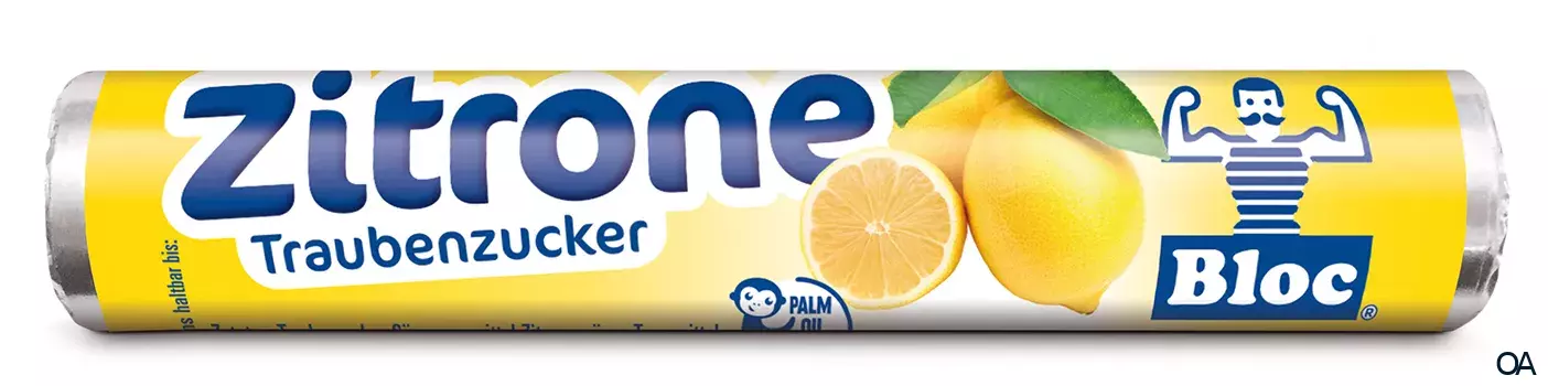 Bloc® Traubenzucker Zitrone Rolle Bloc® Traubenzucker Zitrone Rolle