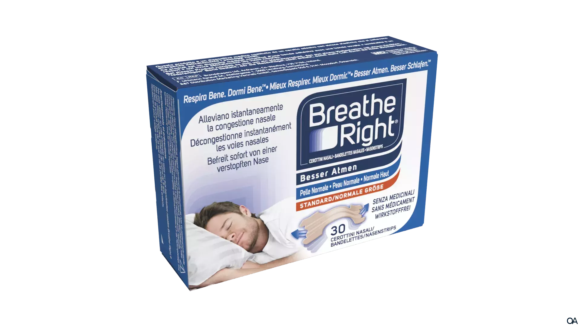 Besser Atmen Breathe Right® Nasenstrips Normal Beige
