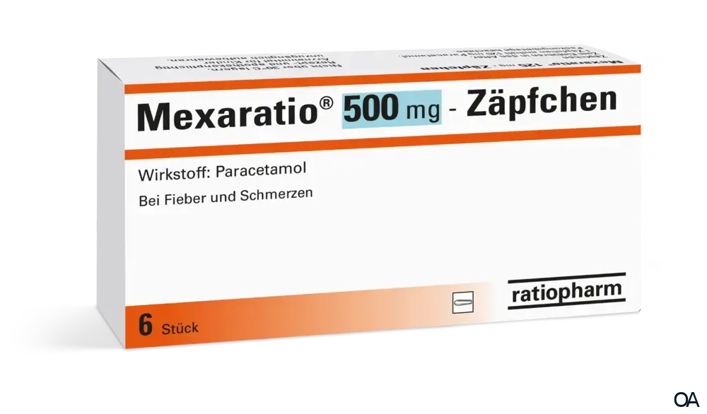 Mexaratio 500 mg Zäpfchen Mexaratio 500 mg Zäpfchen