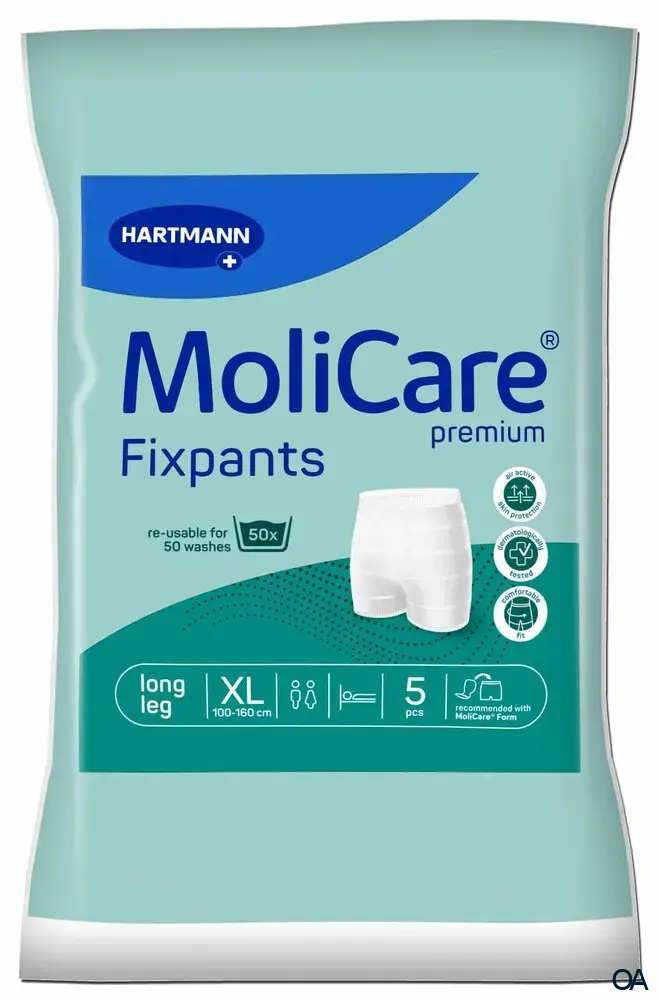 MoliCare® Premium Fixpants Long Leg - Fixierhosen grün - Größe XL