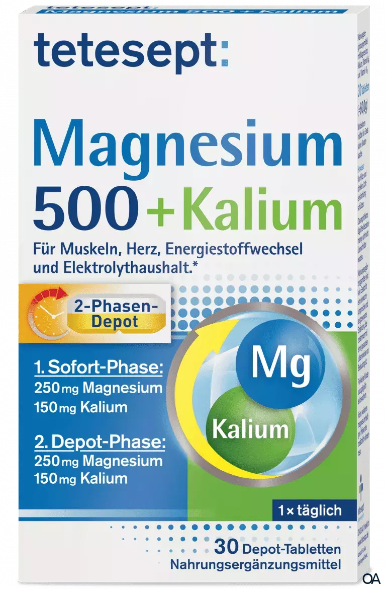 tetesept Magnesium 500 + Kalium Depot-Tabletten