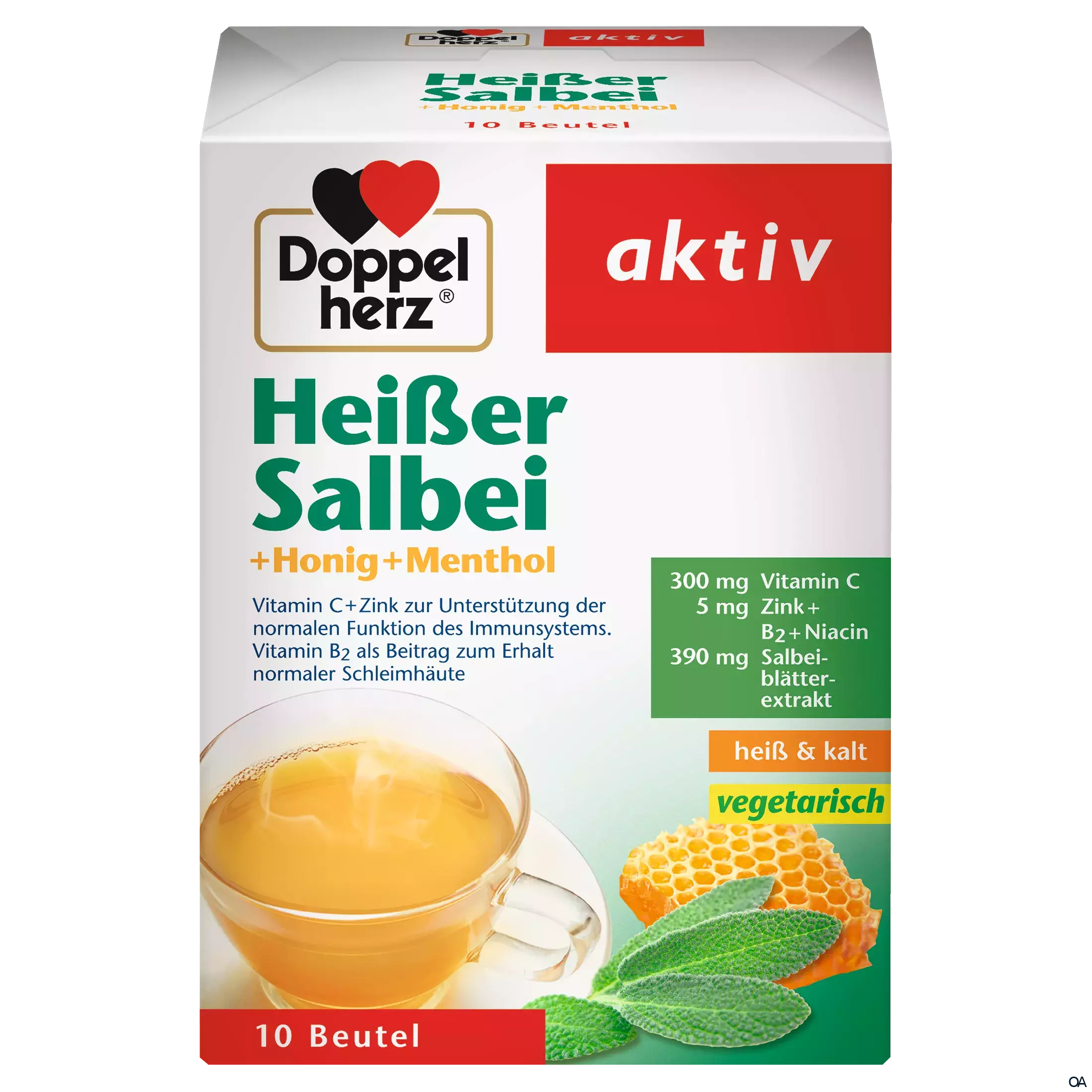 Doppelherz aktiv Heißer Salbei + Honig + Menthol Sachets