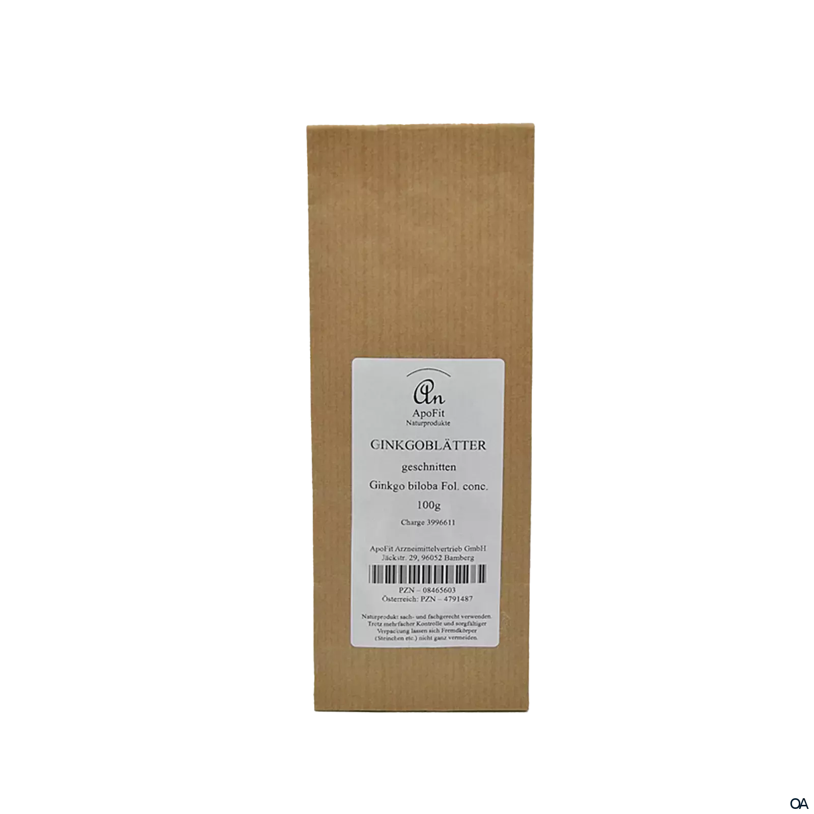 ApoFit Ginkgoblätter geschnitten