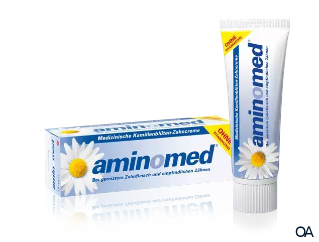 aminomed® Medizinische Kamillenblüten-Zahncreme aminomed® Medizinische Kamillenblüten-Zahncreme