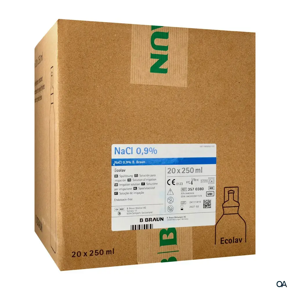 B.Braun NaCL 0,9% - Ecolav® Spüllösung 250 ml B.Braun NaCL 0,9% - Ecolav® Spüllösung 250 ml
