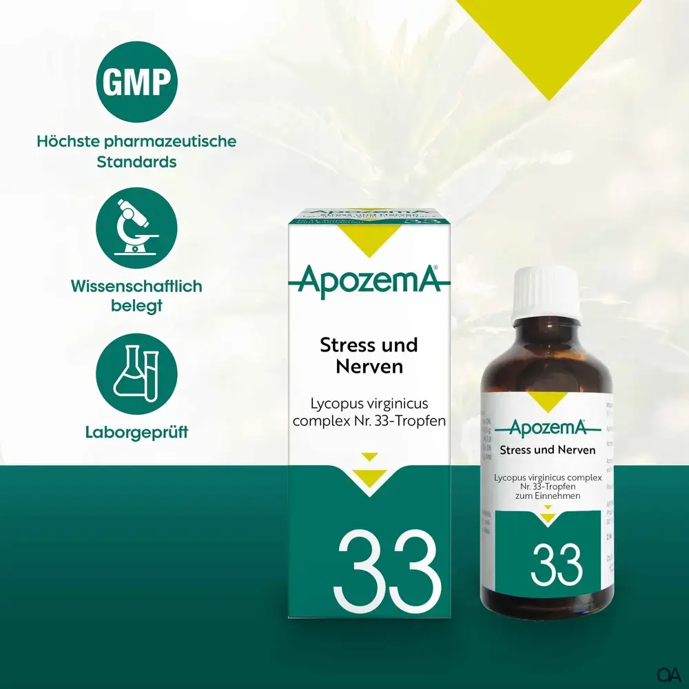 Apozema® Stress und Nerven Lycopus virginicus complex Nr. 33 Tropfen zum Einnehmen