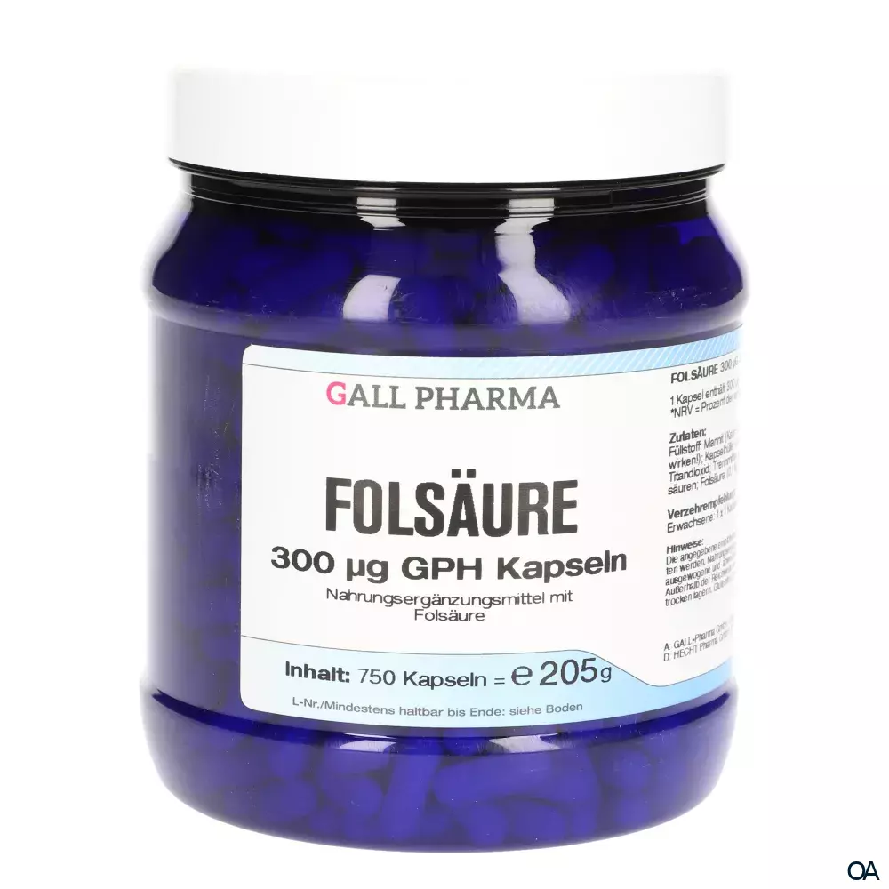 Gall Pharma Folsäure 300 µg Kapseln Gall Pharma Folsäure 300 µg Kapseln