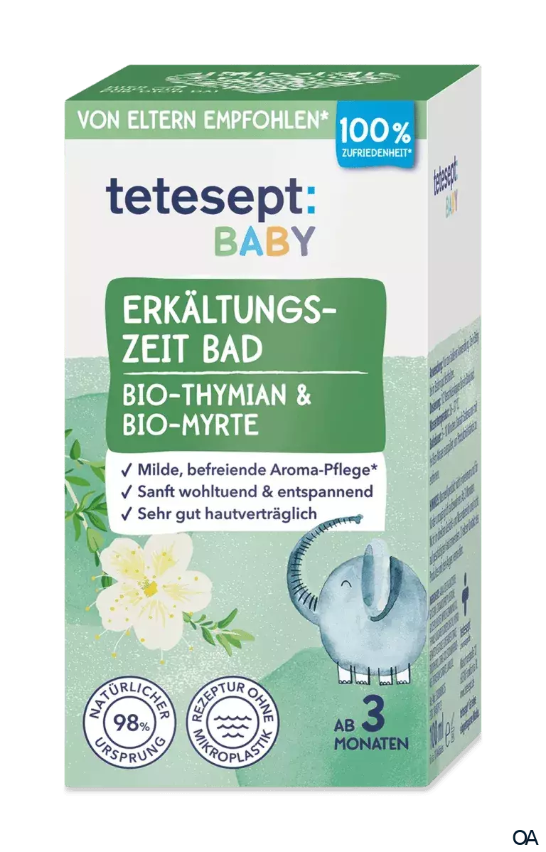 tetesept BABY Erkältungszeit Bad mit Bio-Thymian & Bio-Myrte tetesept BABY Erkältungszeit Bad mit Bio-Thymian & Bio-Myrte