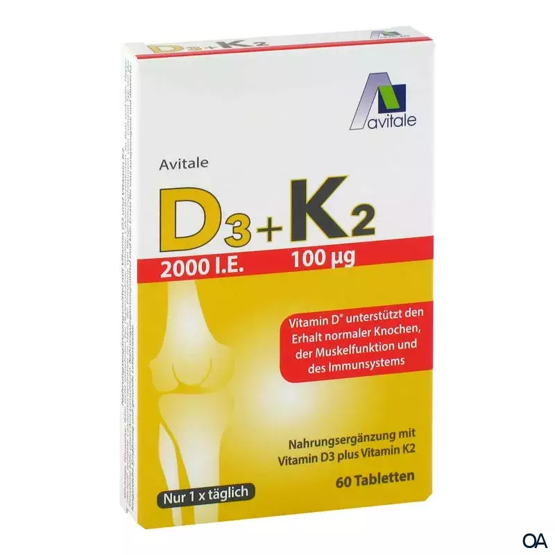 Avitale Vitamin D3 + K2 Tabletten Avitale Vitamin D3 + K2 Tabletten