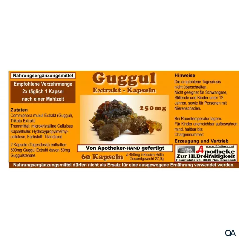 Guggul Extrakt 250mg Kapseln