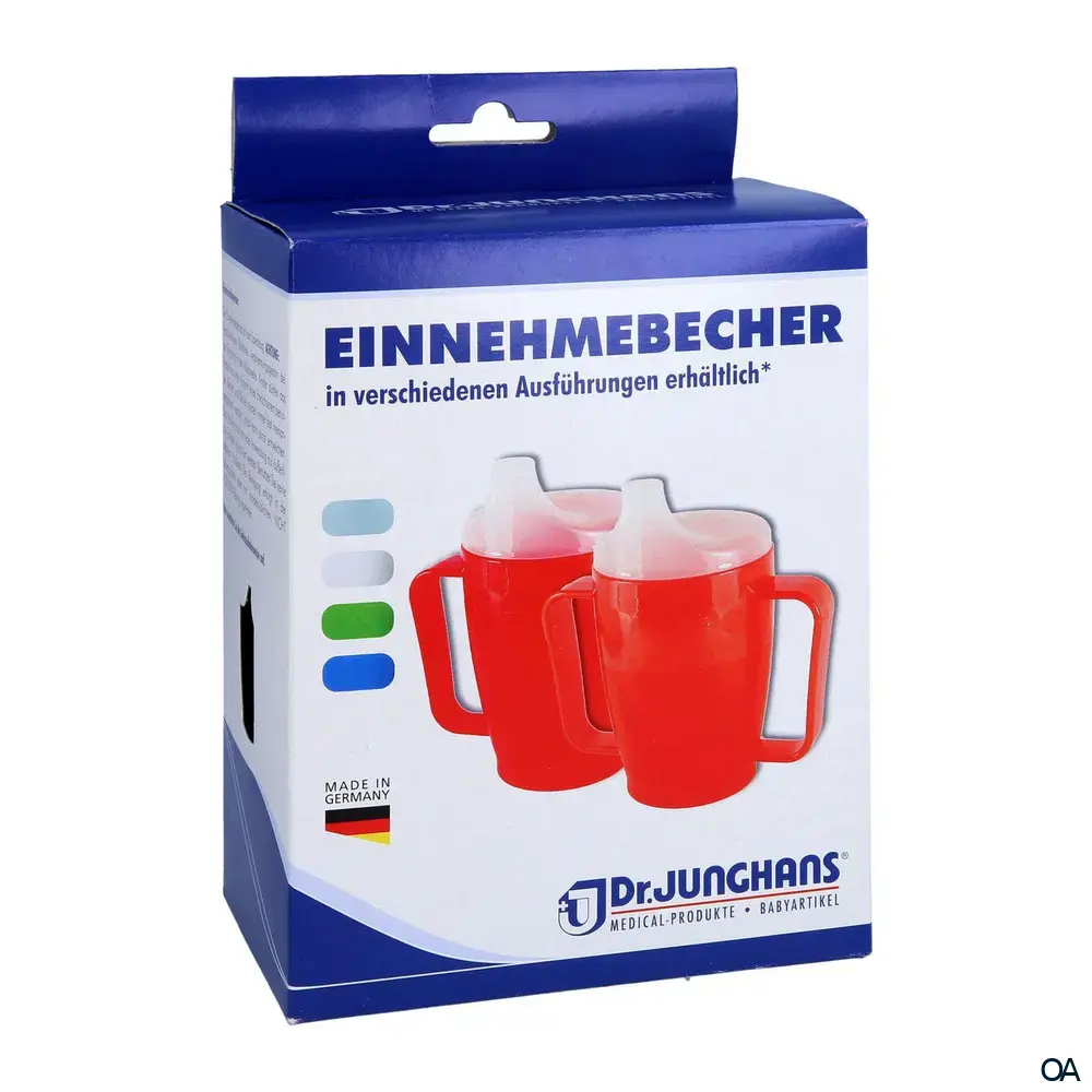 Dr. Junghans Einnahmebecher - 2 Griffe - Milchig